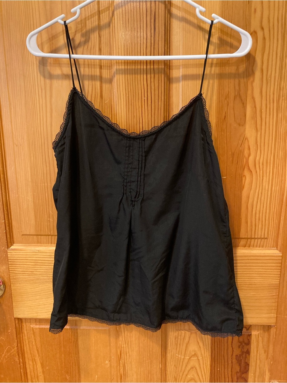 New York & Company Black Lace-Trim Camisole